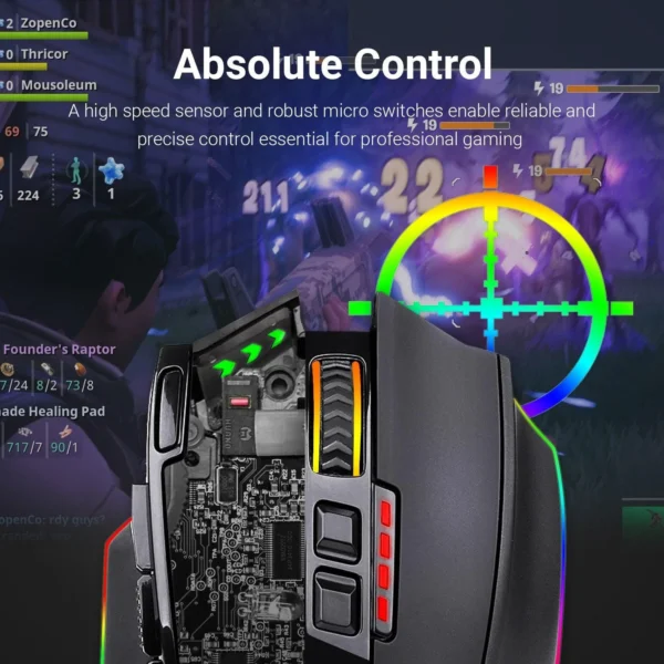 Redragon Sniper Pro Wireless Gaming Mouse 16000 DPI RGB Dual Mode - Redragon SNIPER PRO RD M801P-RGB