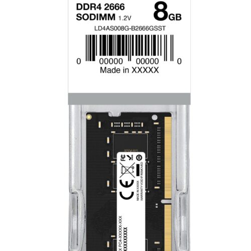 Lexar 8GB DDR4 2666MHz SODIMM Laptop Memory CL19 1.2V - LD4AS008G-B2666GSST