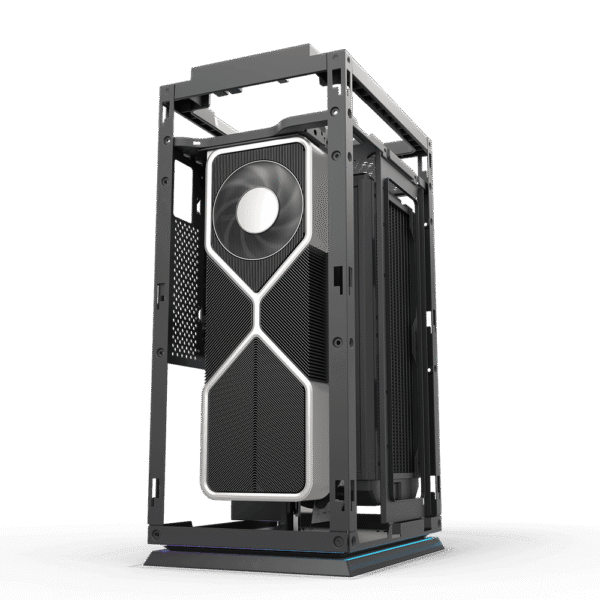 Darkflash DLH21 Black Mini-ITX Vertical Mesh Tower Case with ARGB Lighting - Darkflash DLH21 Black