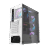 Darkflash DK352 Mesh White ATX Gaming Case Tempered Glass with 4 ARGB Fans - Darkflash DK352 Mesh White
