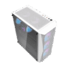 Darkflash DK352 Mesh White ATX Gaming Case Tempered Glass with 4 ARGB Fans - Darkflash DK352 Mesh White