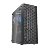Darkflash DK351 Black ATX Gaming Case Tempered Glass with 4 ARGB Fans - Darkflash DK351 Black