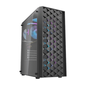 Darkflash DK351 Black ATX Gaming Case Tempered Glass with 4 ARGB Fans - Darkflash DK351 Black