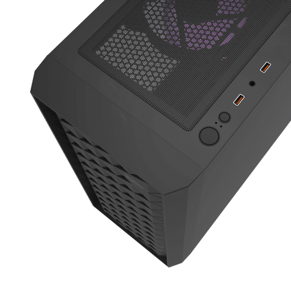 Darkflash DK351 Black ATX Gaming Case Tempered Glass with 4 ARGB Fans - Darkflash DK351 Black