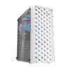 Darkflash DK351 White ATX Gaming Case Tempered Glass with 4 ARGB Fans - Darkflash DK351 White