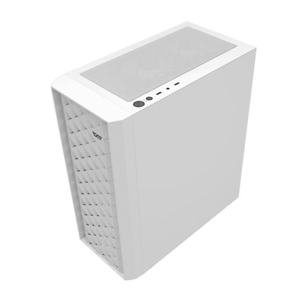 Darkflash DK351 White ATX Gaming Case Tempered Glass with 4 ARGB Fans - Darkflash DK351 White