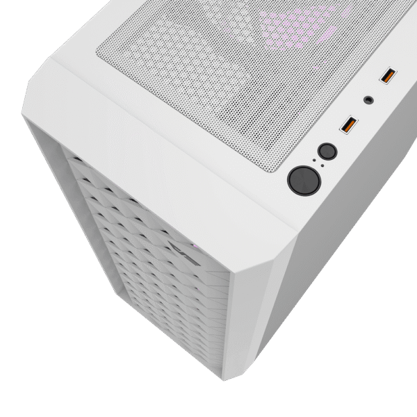 Darkflash DK351 White ATX Gaming Case Tempered Glass with 4 ARGB Fans - Darkflash DK351 White
