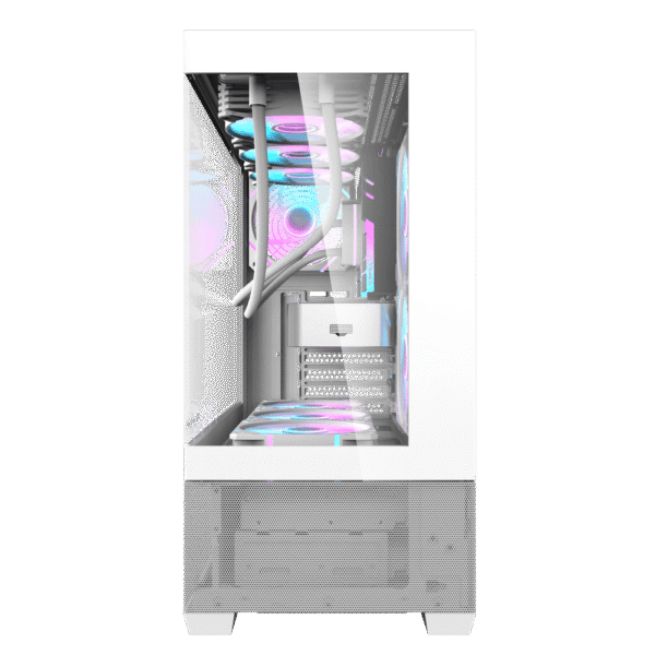 202403010010741 Darkflash DS900 Air White ATX Mid-Tower Panoramic Tempered Glass Mesh High Airflow Case - Darkflash DS900 Air White