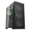 202403010011099 (1) Darkflash DK361 Black ATX Mid-Tower Case Hexagon Mesh High Airflow Tempered Glass with 4 ARGB fans included - Darkflash DK361 Black