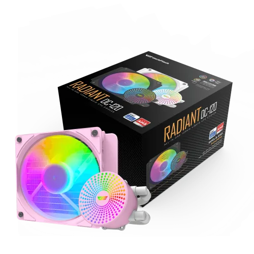 Darkflash Radiant DC120 Pink 120mm AIO Liquid CPU Cooler ARGB - Darkflash Radiant DC120 Pink