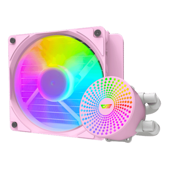 Darkflash Radiant DC120 Pink 120mm AIO Liquid CPU Cooler ARGB - Darkflash Radiant DC120 Pink