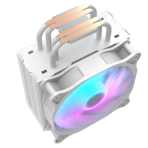 Darkflash Darkair ARGB White CPU Air Cooler Dual Fan Hydro Bearing - Darkflash Darkair ARGB White