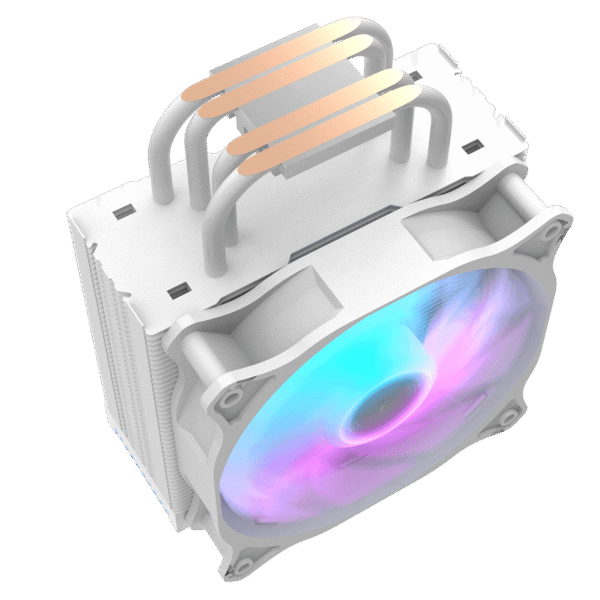 Darkflash Darkair ARGB White CPU Air Cooler Dual Fan Hydro Bearing - Darkflash Darkair ARGB White