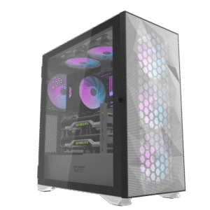 Darkflash DLX21 M-ATX Compact Case with Tempered Glass and Mesh Front - Darkflash DLX21 White