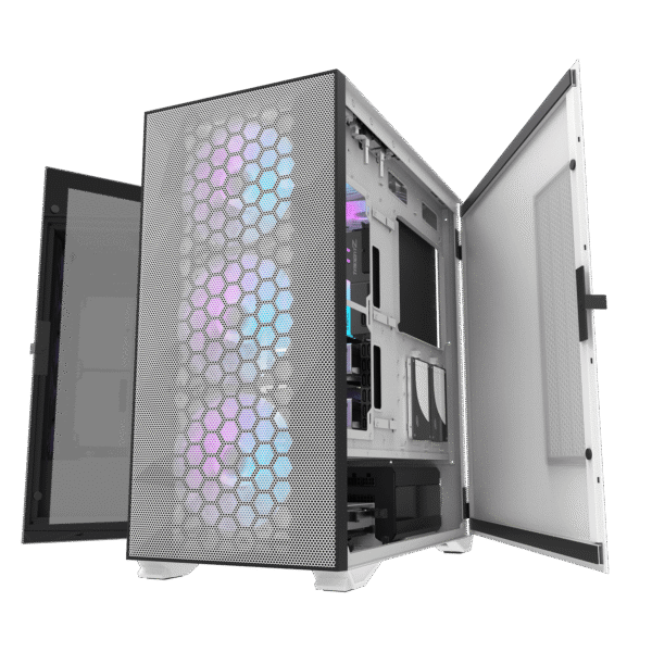 202403080018871 Darkflash DLX21 M-ATX Compact Case with Tempered Glass and Mesh Front - Darkflash DLX21 White