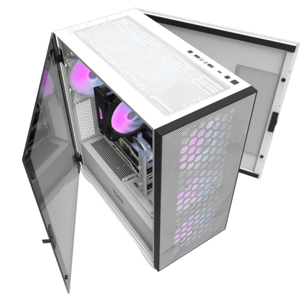 202403080018872 Darkflash DLX21 M-ATX Compact Case with Tempered Glass and Mesh Front - Darkflash DLX21 White