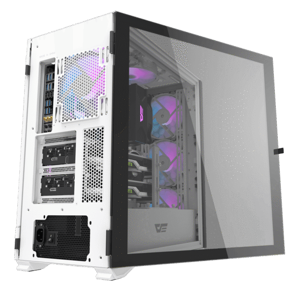 202403080018873 Darkflash DLX21 M-ATX Compact Case with Tempered Glass and Mesh Front - Darkflash DLX21 White