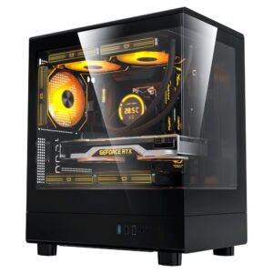 Darkflash DB330M Black mATX Panoramic Tempered Glass Gaming Case USB 3.0 - Darkflash DB330M Black