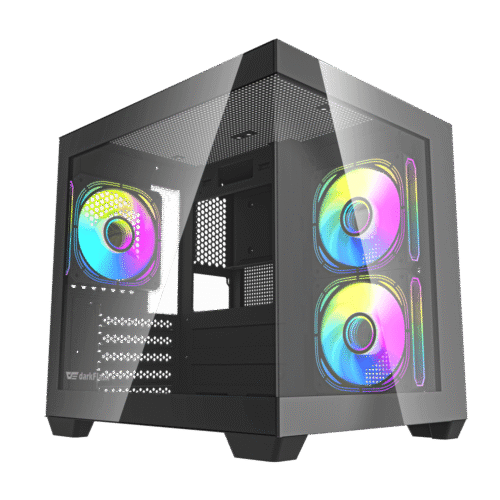 Darkflash A275 Black mATX Mini Tower PC Case Tempered Glass USB 3.0 - Darkflash A275 Black