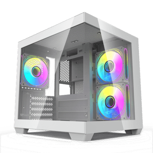 Darkflash A275 White mATX Mini Tower PC Case Tempered Glass 240mm Radiator - Darkflash A275 White