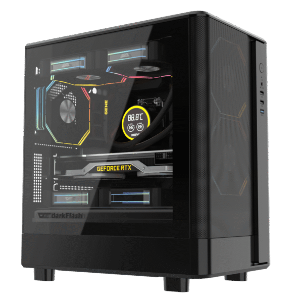 Darkflash DB330M Mesh Black mATX High Airflow Gaming Case USB 3.0 - Darkflash DB330M Mesh Black