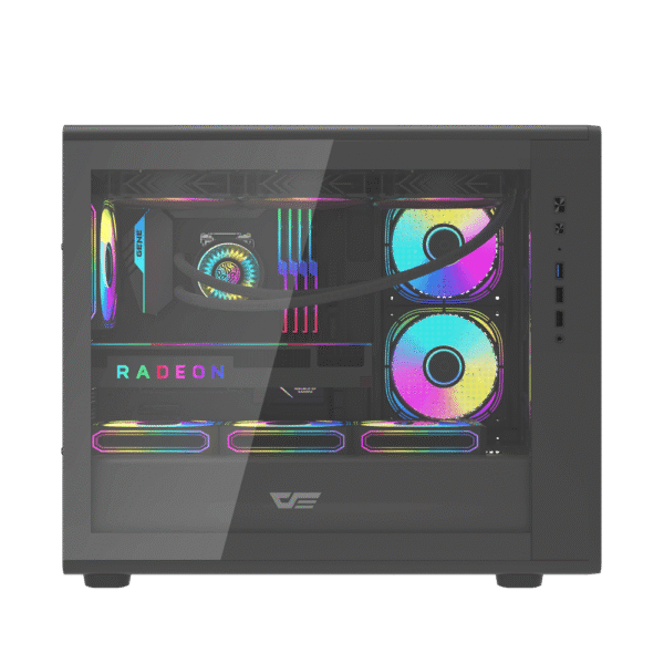 Darkflash DB460M Black mATX Mesh Gaming Case 360mm Rad Support - Darkflash DB460M Black