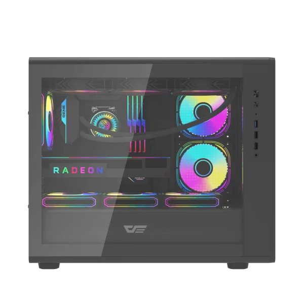 202501140029305 Darkflash DB460M Black mATX Mesh Gaming Case 360mm Rad Support - Darkflash DB460M Black