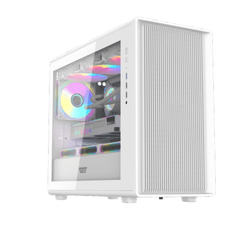 Darkflash DB460M White mATX Mesh Gaming Case 360mm Rad Support - Darkflash DB460M White