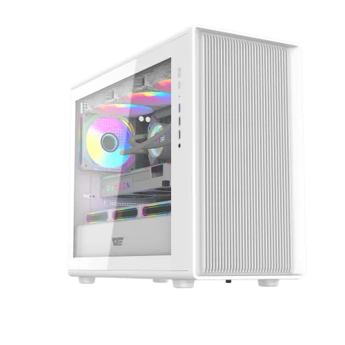 Darkflash DB460M White mATX Mesh Gaming Case 360mm Rad Support - Darkflash DB460M White