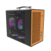 Darkflash WD200 Black mATX Wood Front Panel Compact PC Case USB Type-C - WD200 Black