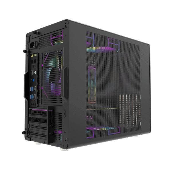 Darkflash WD200 Black mATX Wood Front Panel Compact PC Case USB Type-C - WD200 Black