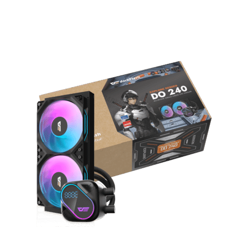 Darkflash Explore DO-240 Black AIO Liquid Cooler LCD Display 240mm ARGB - Darkflash Explore DO-240 Black