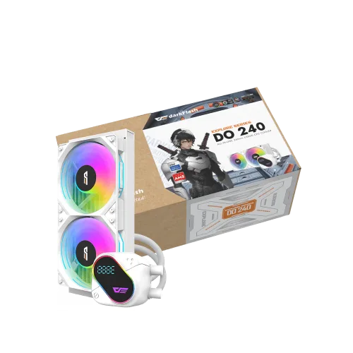 Darkflash Explore DO-240 White AIO Liquid Cooler LCD Display 240mm ARGB - Darkflash Explore DO-240 White