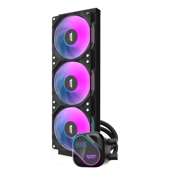 Darkflash Explore DO-360 Black AIO Liquid Cooler LCD Display 360mm ARGB - Darkflash Explore DO-360 Black