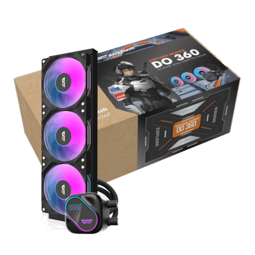 Darkflash Explore DO-360 Black AIO Liquid Cooler LCD Display 360mm ARGB - Darkflash Explore DO-360 Black
