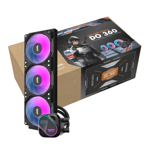 Darkflash Explore DO-360 Black AIO Liquid Cooler LCD Display 360mm ARGB - Darkflash Explore DO-360 Black