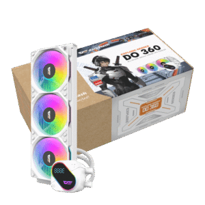 Darkflash Explore DO-360 White AIO Liquid Cooler LCD Display 360mm ARGB - Darkflash Explore DO-360 White