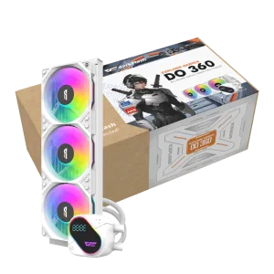 Darkflash Explore DO-360 White AIO Liquid Cooler LCD Display 360mm ARGB - Darkflash Explore DO-360 White