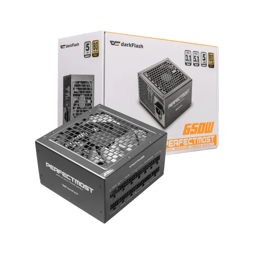 Darkflash PMT650 650W 80+ Gold Full Modular PSU ATX v3.1 PCIe 5.1 - Darkflash PMT650