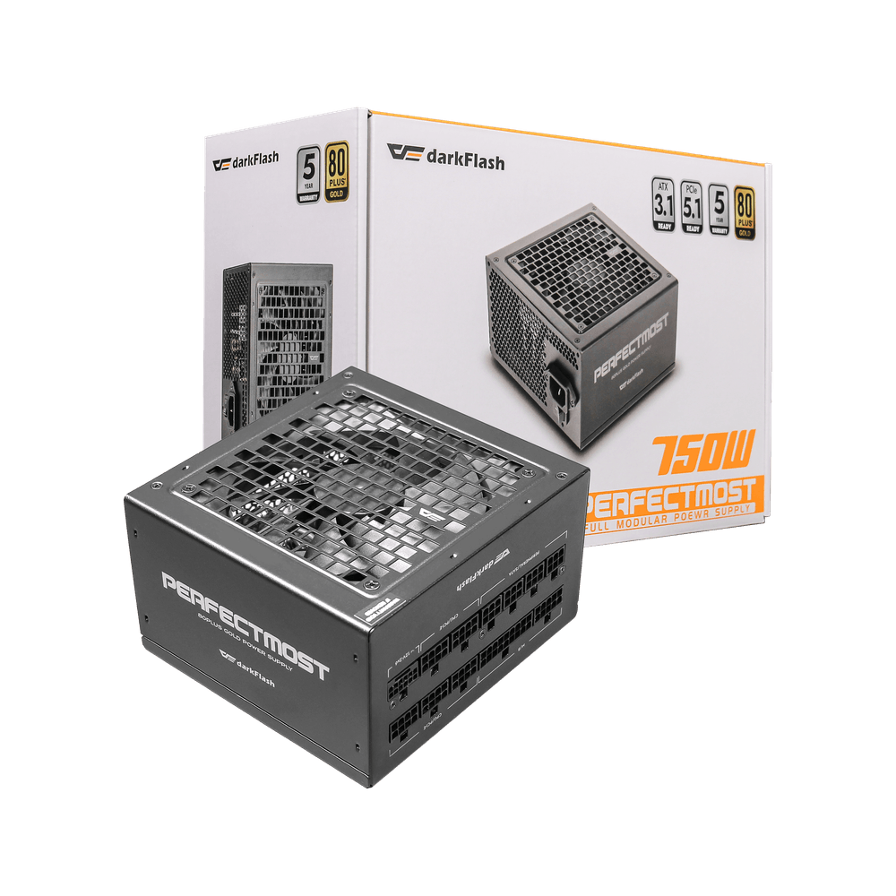 Darkflash PMT750 750W 80+ Gold Full Modular PSU ATX v3.1 PCIe 5.1 600W – Darkflash PMT750...