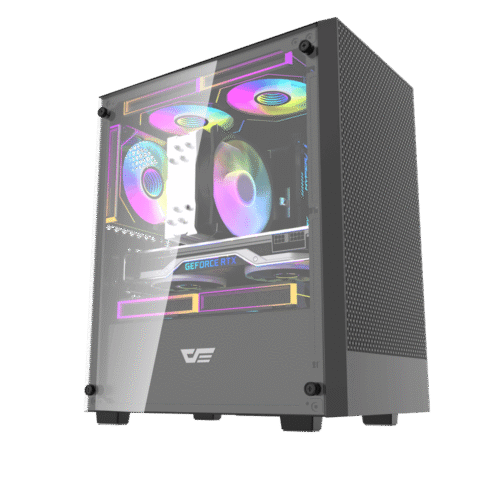 Darkflash M305 Black mATX ITX Tempered Glass Gaming Case USB 3.0 - Darkflash M305 Black