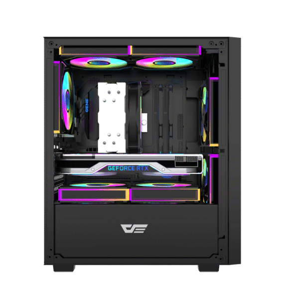Darkflash M305 Mesh Black mATX High Airflow Gaming Case Tempered Glass USB 3.0 - Darkflash M305 Mesh Black