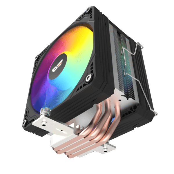 Darkflash E400 Plus Black ARGB CPU Air Cooler Digital Display 4 Heat Pipes - Darkflash E400 Plus Black