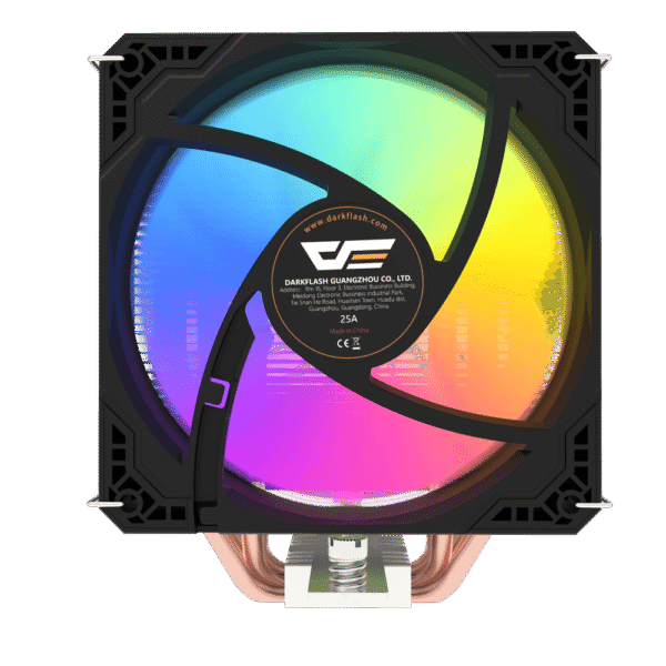 Darkflash E400 Plus Black ARGB CPU Air Cooler Digital Display 4 Heat Pipes - Darkflash E400 Plus Black