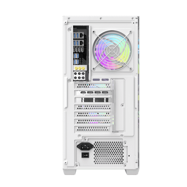 Darkflash DS900WS White ATX Panoramic Wood Accent Gaming Case USB Type-C - Darkflash DS900WS White