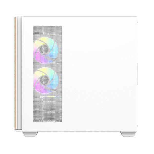 Darkflash DS900WS White ATX Panoramic Wood Accent Gaming Case USB Type-C - Darkflash DS900WS White