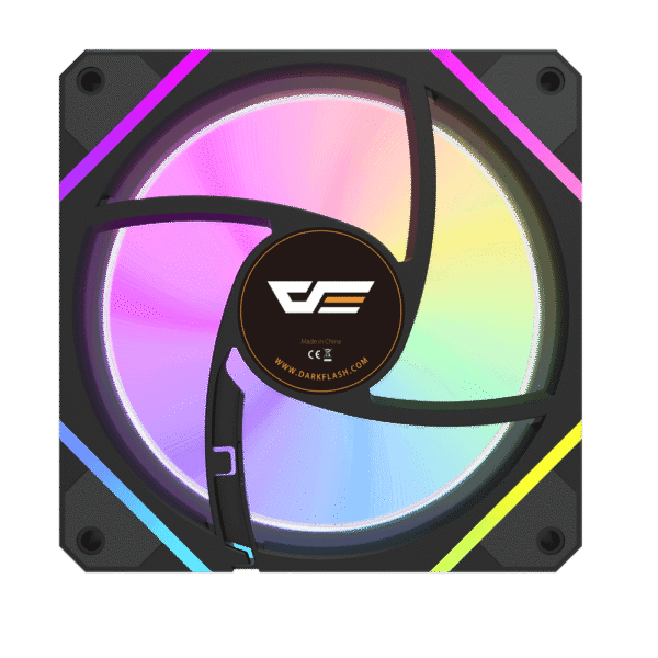 Darkflash DM12R F Reverse Blade 120mm ARGB Fan Black Hydro Bearing - Darkflash DM12R F Reverse Black