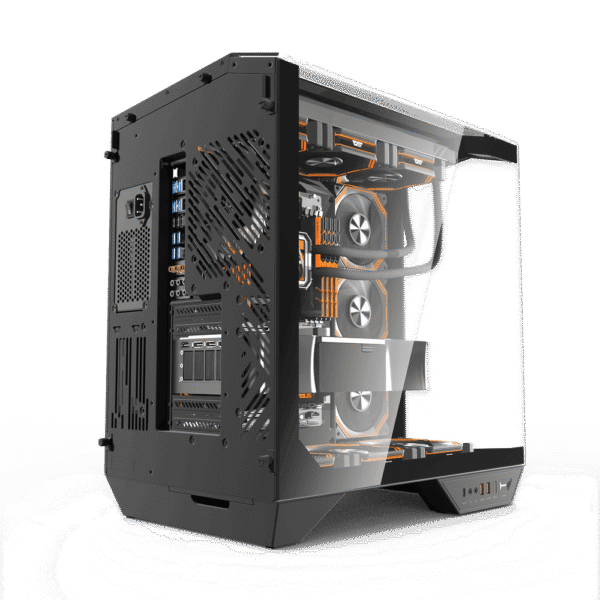 Darkflash DY470 Black E-ATX Panoramic Three-Sided Tempered Glass Dual-Chamber Back-Connect Premium Case - Darkflash DY470 Black