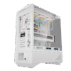 Darkflash DY460 White ATX Mid-Tower Panoramic Three-Sided Tempered Glass Dual-Chamber Back-Connect Case - Darkflash DY460 White