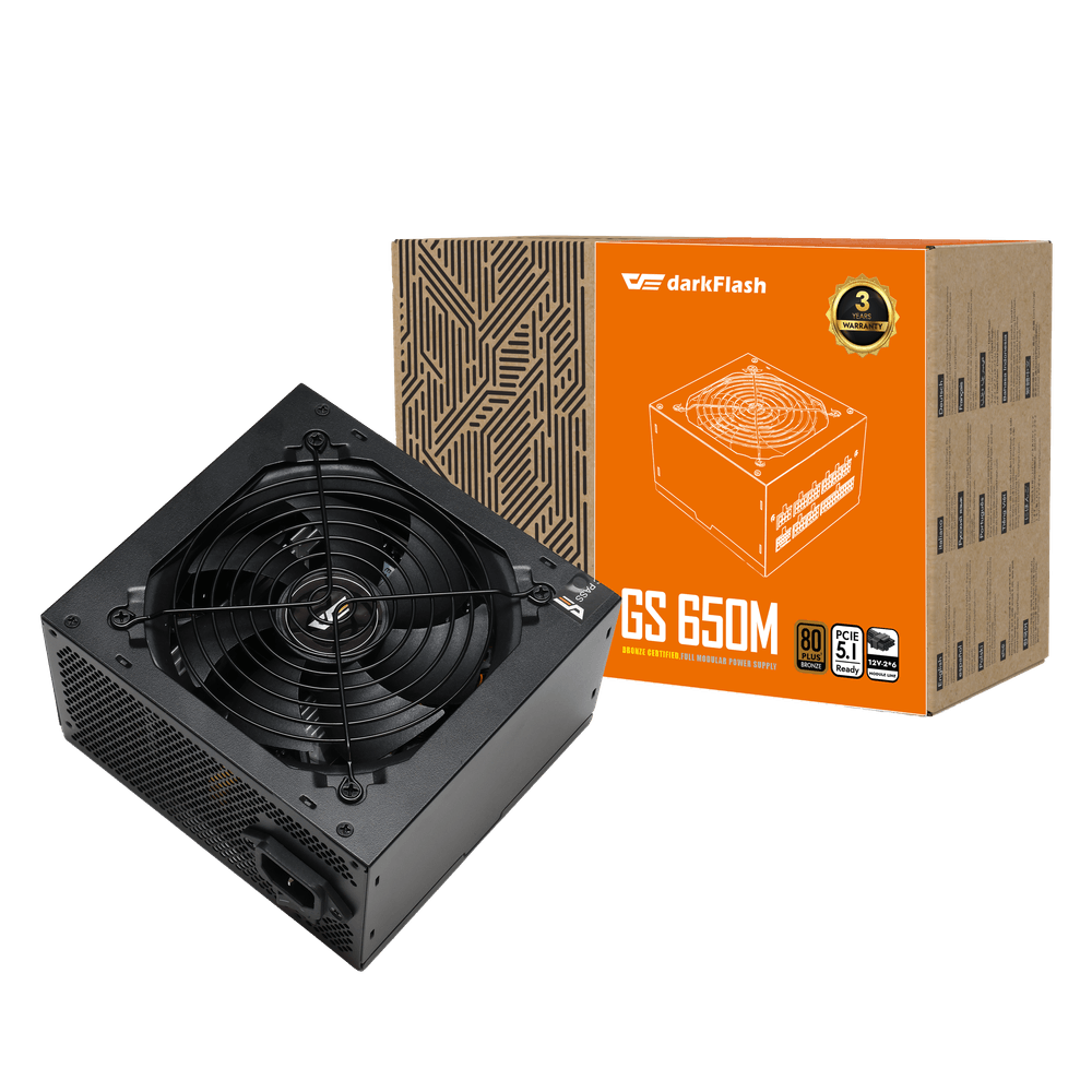 Darkflash GS650 650W 80+ Bronze Full Modular PSU ATX v3.1 PCIe 5.1 – Darkflash GS650...